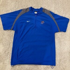Nike Storm Fit Memphis Tigers 1/4 Zip Short Sleeve Pullover Windbreaker Mens S